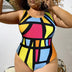 Women Plus Size Multicolor Swimsuit - PRUSES
