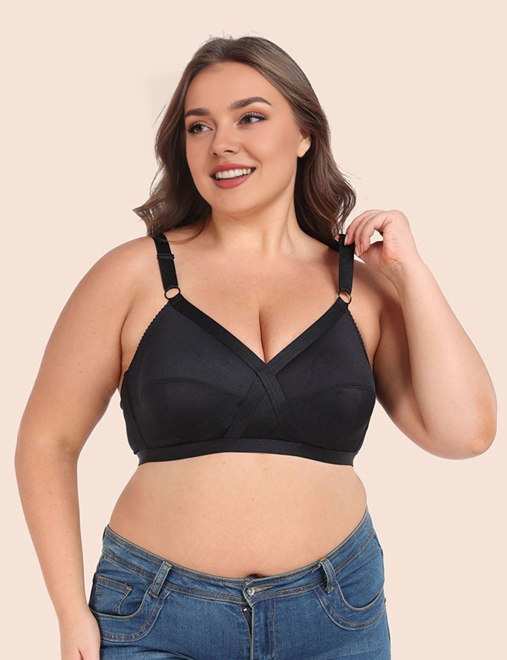 Women Plus Size Non - Padded Satin Bra | PRUSES - PRUSES