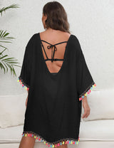 Women Plus Size Off - Shoulder Loose Cover Up | PRUSES - PRUSES