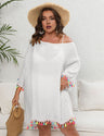 Women Plus Size Off - Shoulder Loose Cover Up | PRUSES - PRUSES