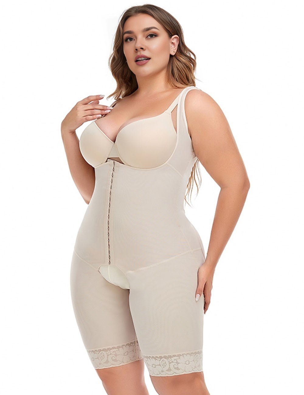 Women Plus Size Open Bust Shapewear - PRUSES
