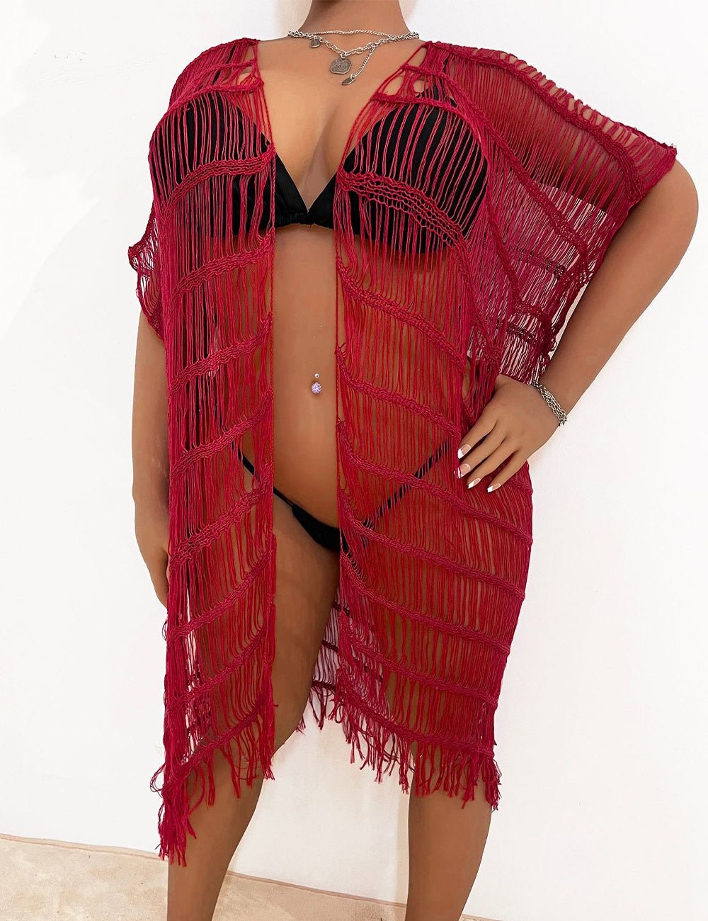 Women Plus Size Open Front Cover Up | PRUSES - PRUSES