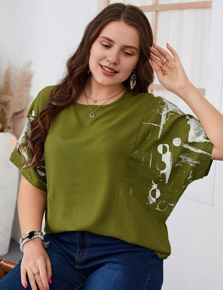Women Plus Size Oversized Batwing Sleeve Blouse | PRUSES - PRUSES