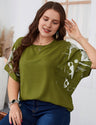 Women Plus Size Oversized Batwing Sleeve Blouse | PRUSES - PRUSES