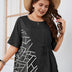 Women Plus Size Patchwork Printed Loose Blouse | PRUSES - PRUSES
