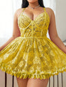 Women Plus Size Petal Lace Babydoll - PRUSES