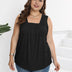 Women Plus Size Pleated Loose Sleeveless T-Shirt | PRUSES - PRUSES