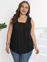 Women Plus Size Pleated Loose Sleeveless T-Shirt | PRUSES - PRUSES