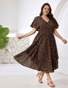 Women Plus Size Pocketed V - Neck Floral Maxi Dress | PRUSES - PRUSES