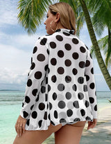 Women Plus Size Polka Dot Bikini Three Piece Set | PRUSES - PRUSES