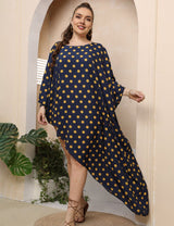 Women Plus Size Polka Dot Irregular Shape Cover - up | PRUSES - PRUSES