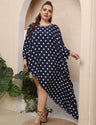 Women Plus Size Polka Dot Irregular Shape Cover - up | PRUSES - PRUSES