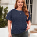 Women Plus Size Polka Dot Ruffle Sleeve Tee | PRUSES - PRUSES