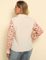 Women Plus Size Print Blous Shirt | PRUSES - PRUSES