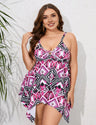 Women Plus Size Printed Two - Piece Swimdress | PRUSES - PRUSES