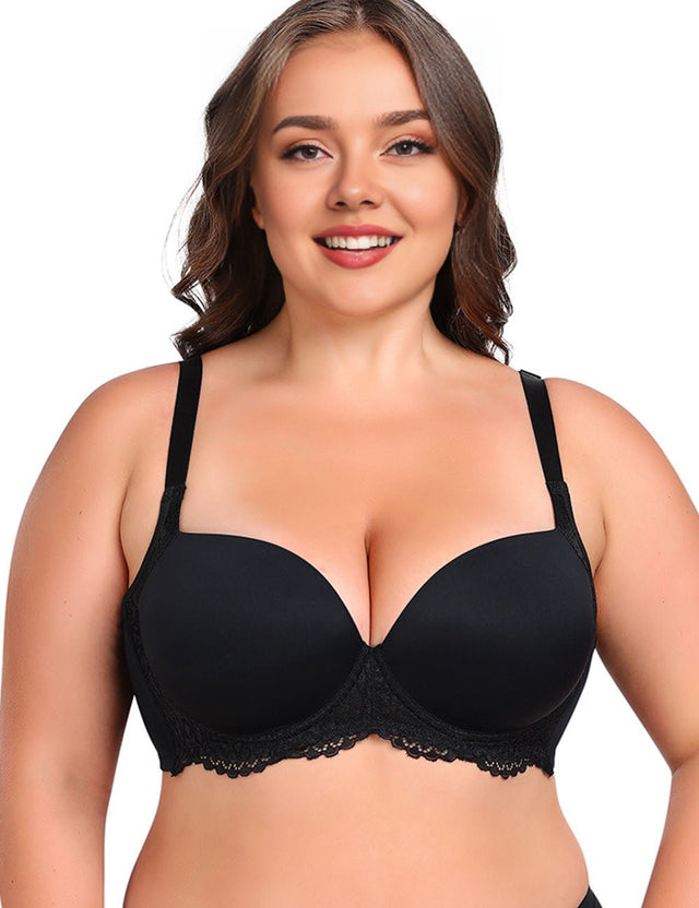 Women Plus Size Push Up Lace Padded Underwire Bras | PRUSES - PRUSES