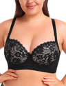 Women Plus Size Push - Up Underwire Adjustable Lace Bra | PRUSES - PRUSES