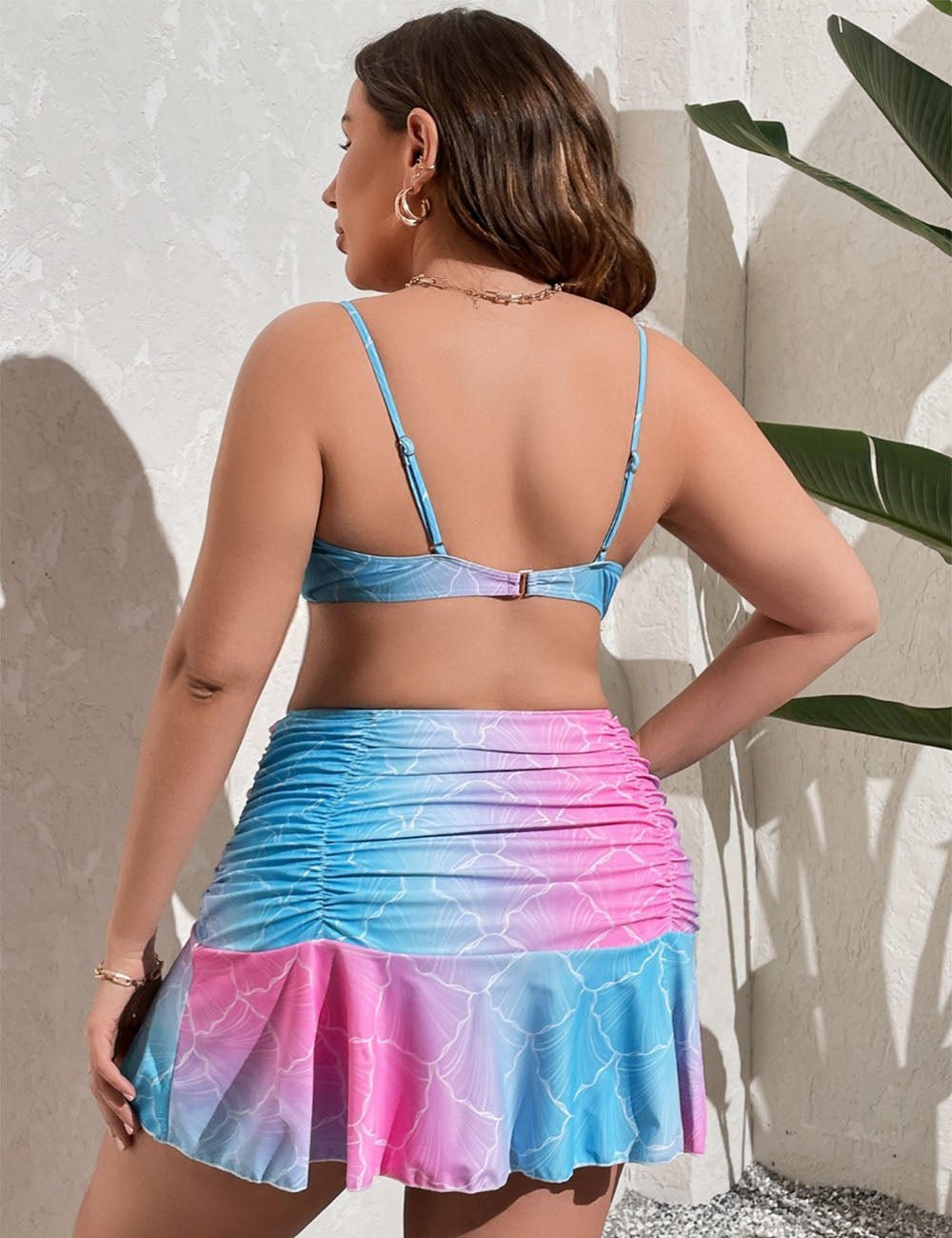 Women Plus Size Rainbow Bikini Three Piece Set | PRUSES - PRUSES