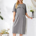 Women Plus Size Relaxed Fit Letter Print Nightgown | PRUSES - PRUSES