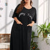 Women Plus Size Relaxed Fit Letter Print Nightgown | PRUSES - PRUSES