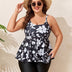 Women Plus Size Retro Print Tankini Swimsuit | PRUSES - PRUSES