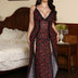 Women Plus Size Romantic Double Slit Lace Maxi Lingerie Dress | PRUSES - PRUSES
