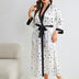 Women Plus Size Romantic Heart Print Satin Robe | PRUSES - PRUSES