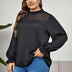 Women Plus Size Round Neck Long Sleeve Loose Shirt | PRUSES - PRUSES