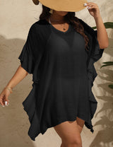 Women Plus Size Ruffled Beach Cover Up Dress | PRUSES - PRUSES
