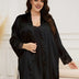 Women Plus Size Satin 2 - Piece Silk Suspender Nightgown - PRUSES