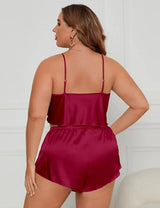 Women Plus Size Satin Cami Pajamas | PRUSES - PRUSES