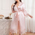 Women Plus Size Satin Silk Long Sleeve Robe | PRUSES - PRUSES