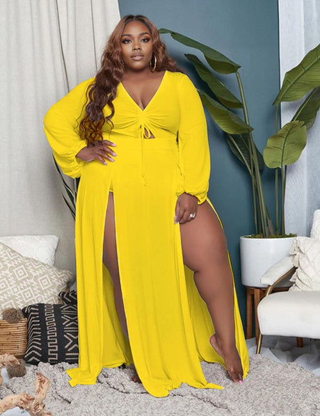 Women Plus Size Seductive Maxi Dress | PRUSES - PRUSES