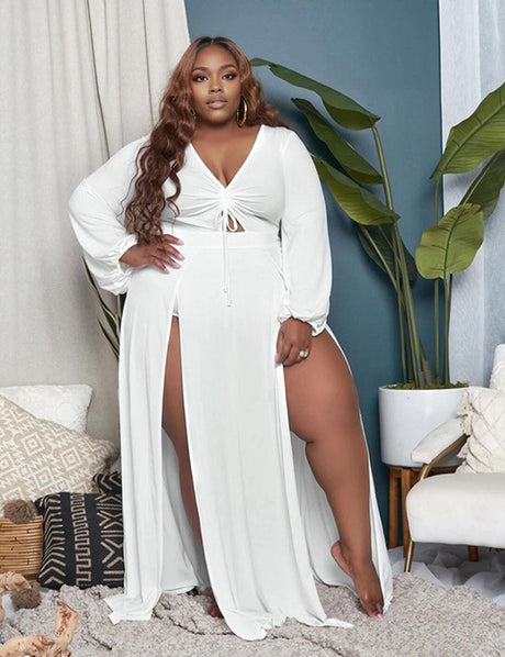 Women Plus Size Seductive Maxi Dress | PRUSES - PRUSES