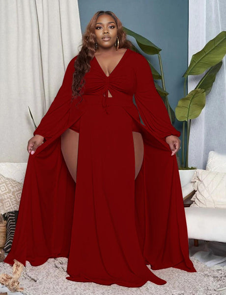 Women Plus Size Seductive Maxi Dress | PRUSES - PRUSES