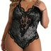Women Plus Size Seductive Velvet Bodysuit | PRUSES - PRUSES