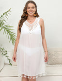 Women Plus Size See - Through Vest Dress Beach Cover - Up | PRUSES - PRUSES