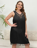Women Plus Size See - Through Vest Dress Beach Cover - Up | PRUSES - PRUSES