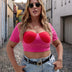 Women Plus Size Sexy Low Cut Crop T - Shit | PRUSES - PRUSES