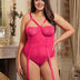 Women Plus Size Sexy Slim Lace Garter Leg Ring Teddy | PRUSES - PRUSES