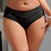 Women Plus Size Sexy Striped Fabric And Mesh Bow Underwear - PRUSES
