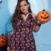 Women Plus Size Skull Print Halloween Babydoll Lingerie - PRUSES