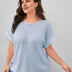 Women Plus Size Solid Color Short - Sleeved T-Shirt | PRUSES - PRUSES