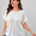 Women Plus Size Solid Color Short - Sleeved T-Shirt | PRUSES - PRUSES