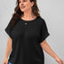 Women Plus Size Solid Color Short - Sleeved T-Shirt | PRUSES - PRUSES