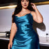 Women Plus Size Solid Color Slim Fit Satin Nightgown | PRUSES - PRUSES