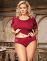 Women Plus Size Stretchy Modal Casual Sleepwear Two - piece set | PRUSES - PRUSES