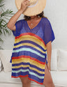 Women Plus Size Striped Knit Cover Up | PRUSES - PRUSES