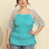 Women Plus Size Summer Smocked Tops Mesh | PRUSES - PRUSES