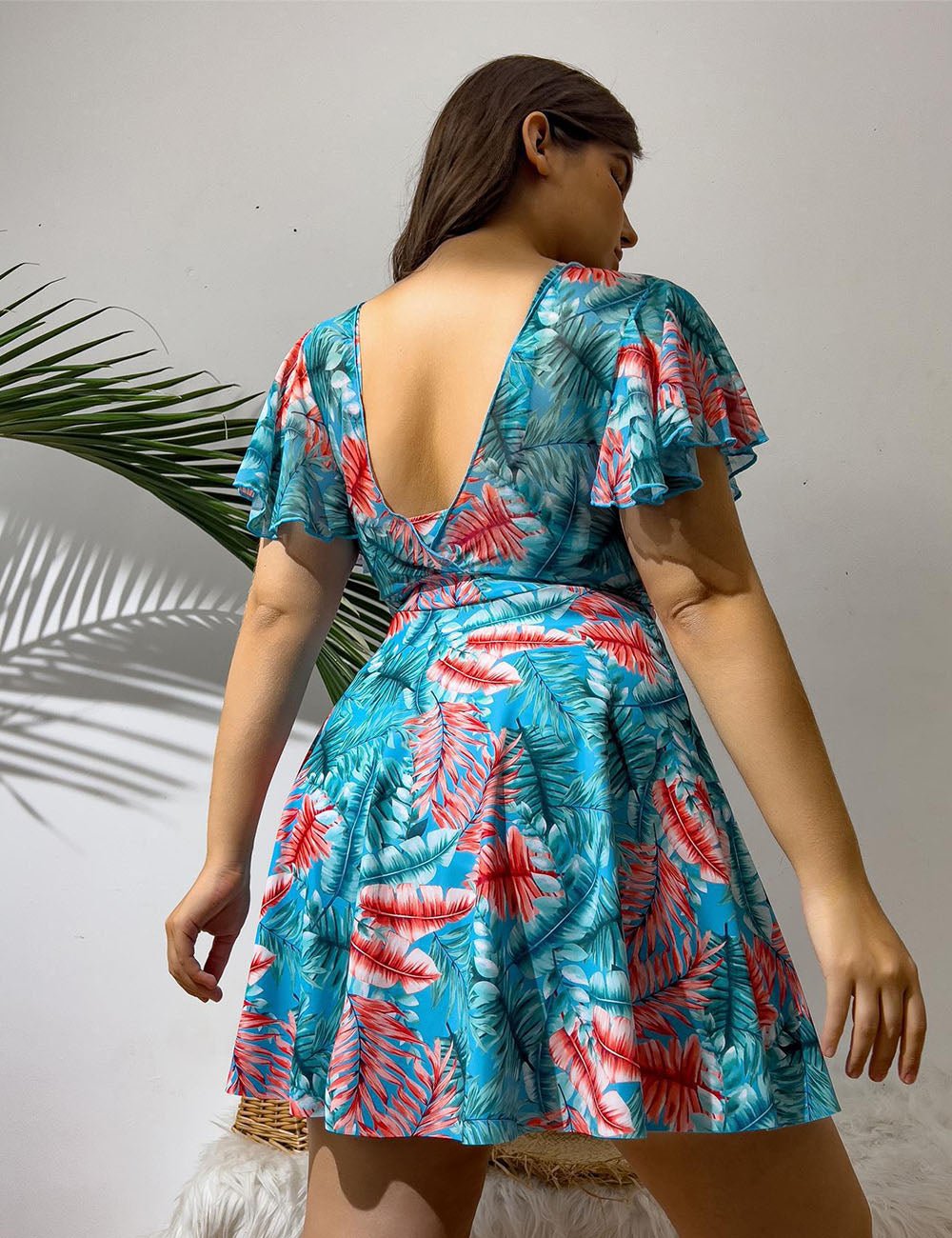 Women Plus Size Swimsuit Dress Two Piece Suit - PRUSES